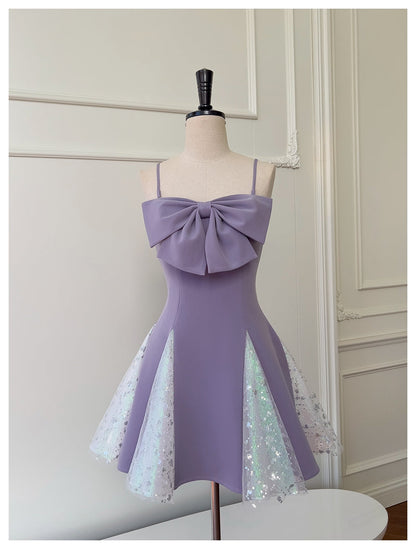 Pretty A Line Spaghetti Straps Corset Back Grad Dress Inspo Short Mini Formal 8th Grade Homecoming Dresses High School Hoco Court Dress Graduation Dress Hoco Outfits DH1907