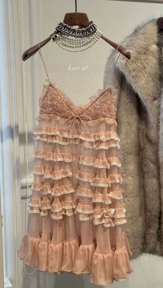 Pretty A Line Spaghetti Straps Blush Pink Lace Grad Dress Inspo Short Mini Formal 8th Grade Homecoming Dresses High School Hoco Court Dress Graduation Dress Cocktail Birthday Outfits DH1926