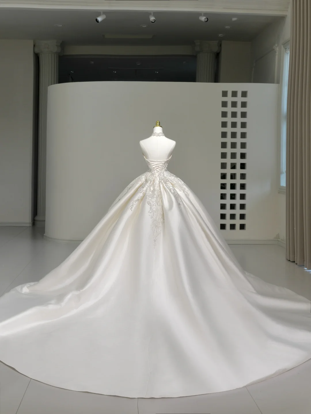 Vestido de novia romántico, vestido de novia, vestido de fiesta, vestido de novia sin tirantes, apliques de encaje blanco, vestidos de novia modestos, DH2040