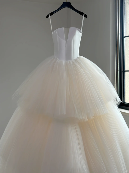 Vestido de novia de ensueño, vestido de novia, vestido de fiesta, vestido de novia sin tirantes de tul, vestidos de novia de manga larga, vestidos de novia modestos DH2049