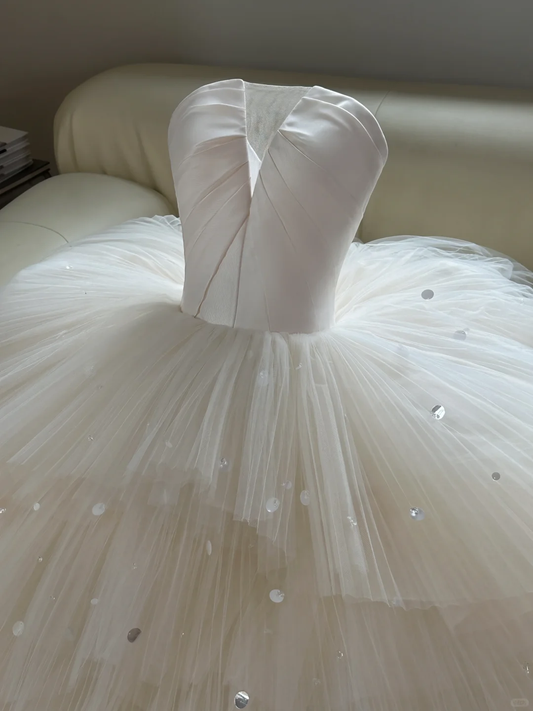 Vestido de novia de ensueño, vestido de novia, vestido de fiesta, vestido de novia sin tirantes de tul, vestidos de novia de manga larga, vestidos de novia modestos DH2049