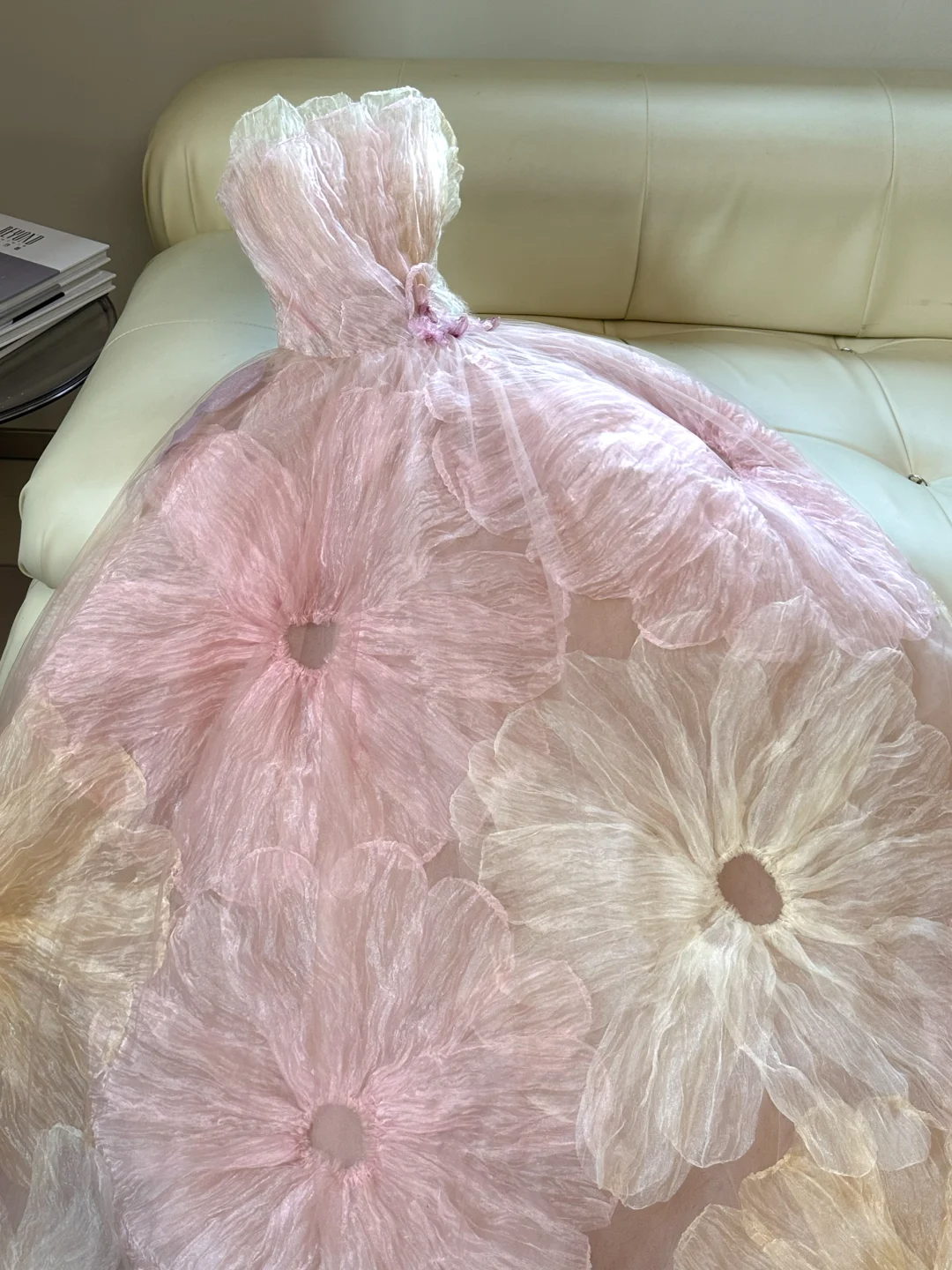 Hermoso vestido de quinceañera largo con escote corazón de tul rosa y flores, vestido formal para dulces 17, vestido de 15 años, vestido de dulces 16 DH2055