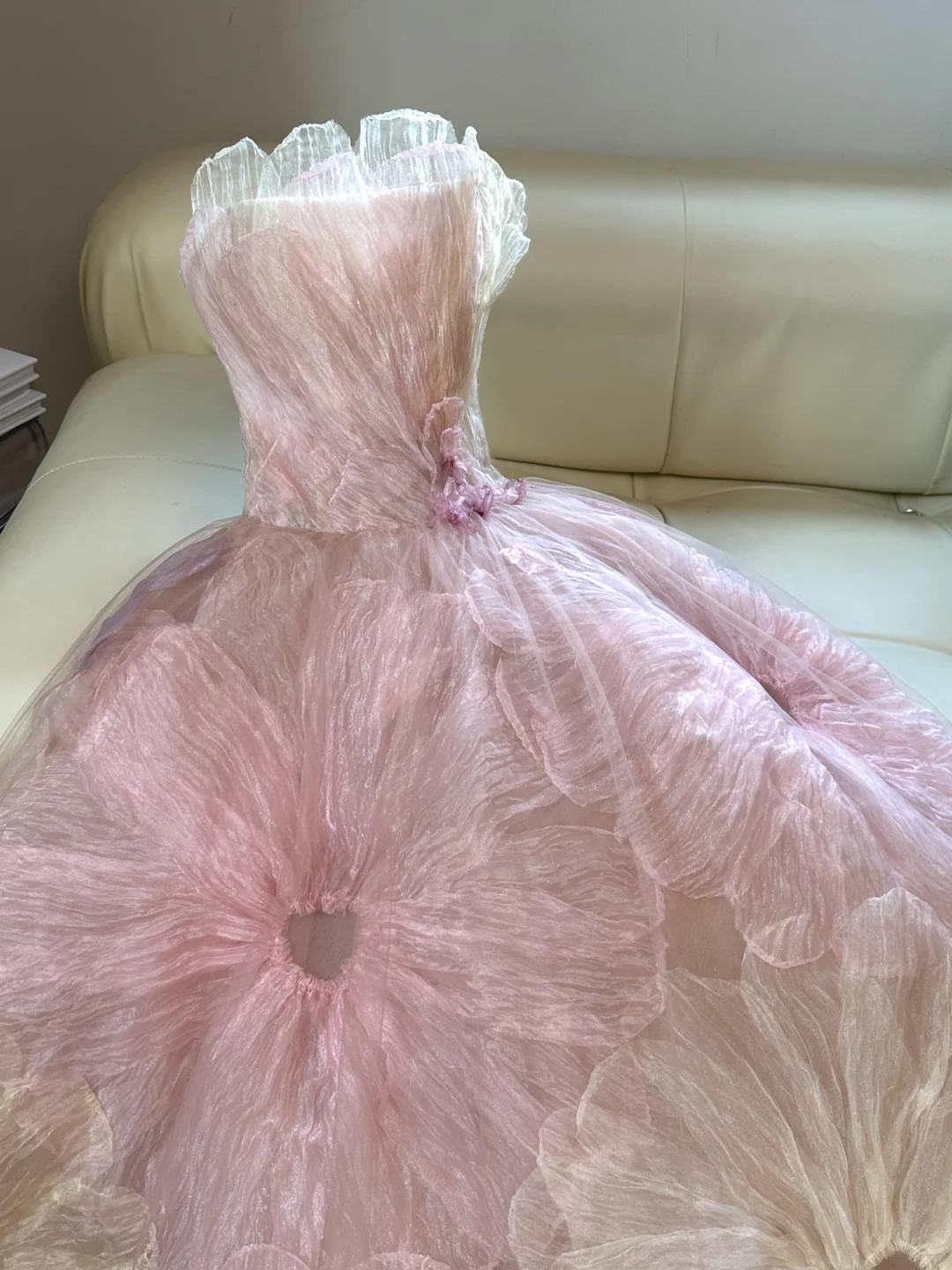Hermoso vestido de quinceañera largo con escote corazón de tul rosa y flores, vestido formal para dulces 17, vestido de 15 años, vestido de dulces 16 DH2055