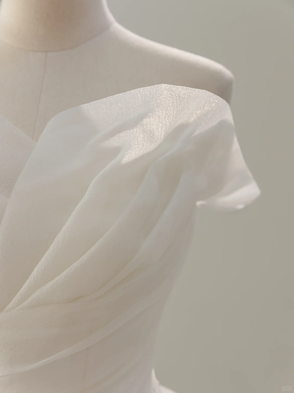 Vestido de novia atemporal, vestido de fiesta sin tirantes de tul, vestido de novia largo, vestidos de novia bohemios, vestidos de novia modestos DH2057