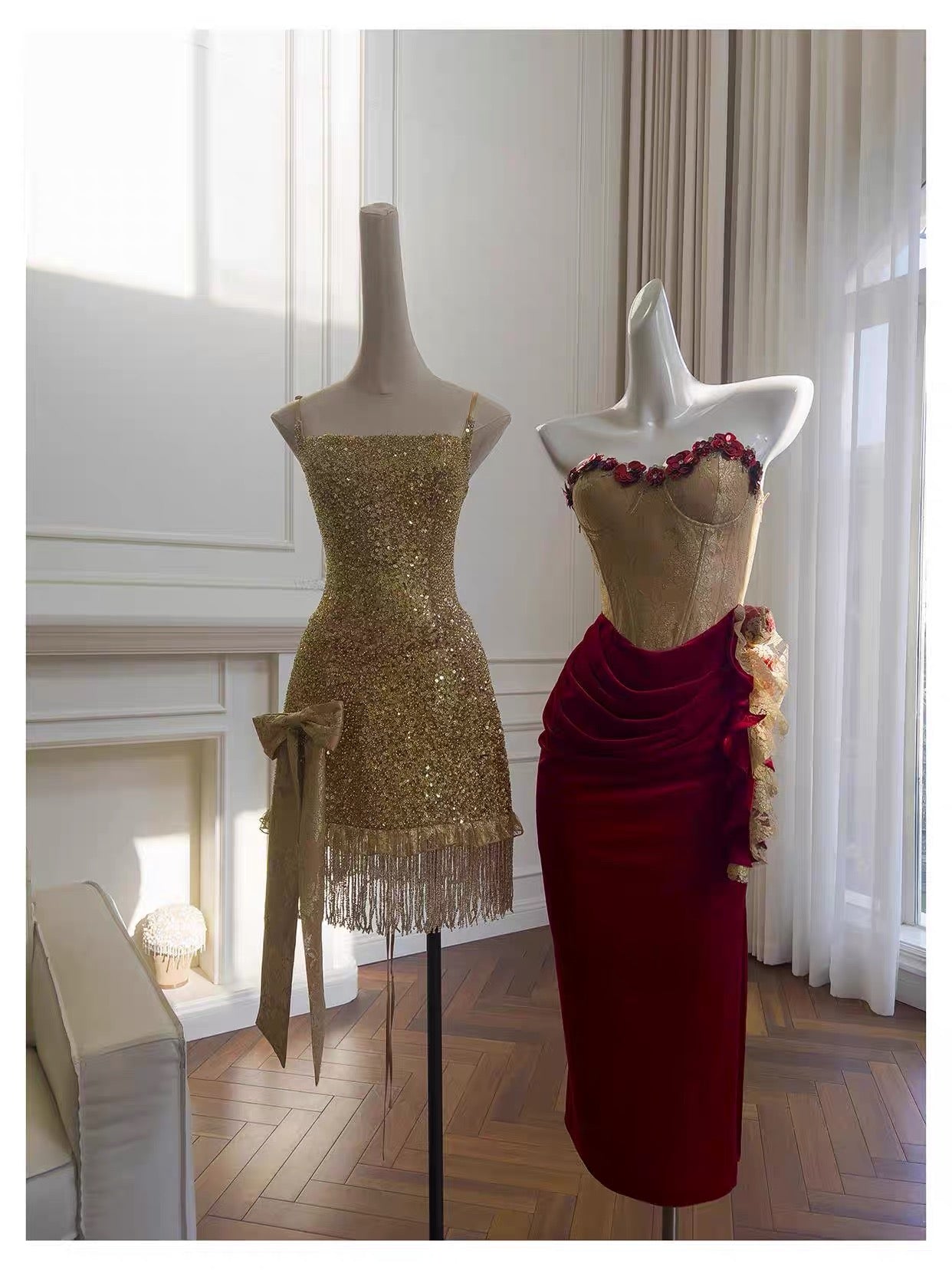 Modest Sheath Spaghetti Straps Gold Sequin Formal 8th Grade Homecoming Dresses Middle School Short Birthday Gowns Graduation Dress Hoco Outfits DH2123