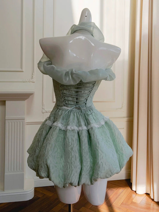 Vestido de fiesta corto de satén verde claro, ideal para la fiesta de bienvenida, para estudiantes de secundaria, para 20 años, para graduación y cóctel, DH2184