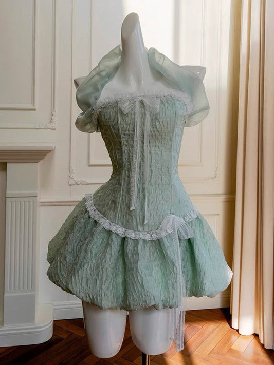 Vestido de fiesta corto de satén verde claro, ideal para la fiesta de bienvenida, para estudiantes de secundaria, para 20 años, para graduación y cóctel, DH2184