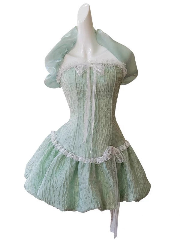 Hermoso vestido de fiesta sin tirantes en satén verde menta, vestido formal de regreso a casa, vestido corto para estudiantes de secundaria, vestido de graduación para cumpleaños número 21, minivestido de cóctel DH2184