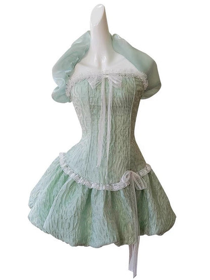 Hermoso vestido de fiesta sin tirantes en satén verde menta, vestido formal de regreso a casa, vestido corto para estudiantes de secundaria, vestido de graduación para cumpleaños número 21, minivestido de cóctel DH2184