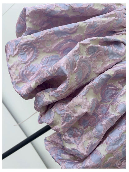 Hermoso vestido de fiesta con escote cuadrado, estampado floral lila, satén, vestido formal de regreso a casa, vestido corto para estudiantes de secundaria, vestido de graduación para cumpleaños número 21, minivestido de cóctel DH2185