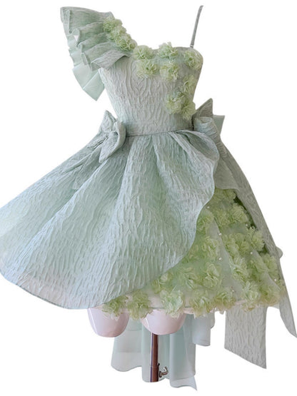Lindo vestido de fiesta de satén verde menta, corto y formal, para regreso a casa, para estudiantes de secundaria, para cumpleaños número 20, para graduación, para cóctel, DH2200
