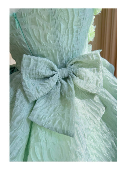 Lindo vestido de fiesta de satén verde menta, corto y formal, para regreso a casa, para estudiantes de secundaria, para cumpleaños número 20, para graduación, para cóctel, DH2200