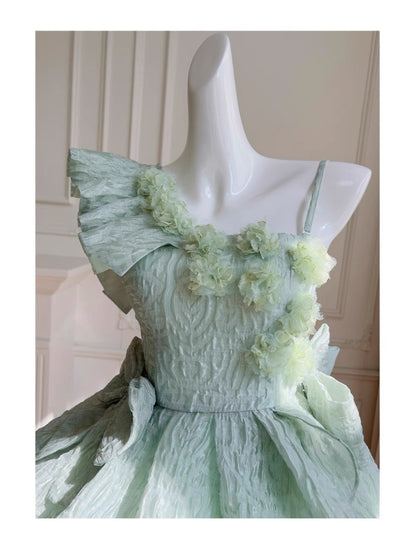 Lindo vestido de fiesta de satén verde menta, corto y formal, para regreso a casa, para estudiantes de secundaria, para cumpleaños número 20, para graduación, para cóctel, DH2200