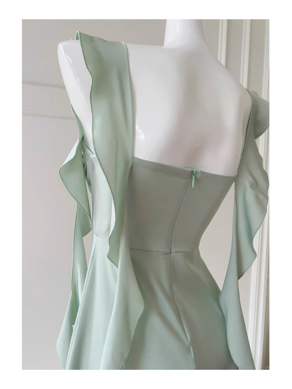 Vestido corto verde menta con escote cuadrado y corte A para fiesta de bienvenida, ideal para estudiantes de secundaria, para cumpleaños número 20, vestido de graduación, vestido de cóctel DH2202