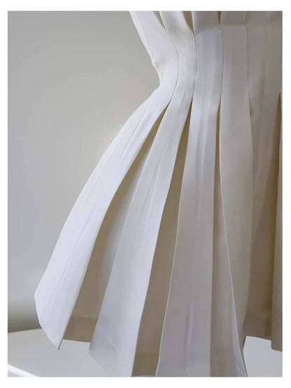 Vestido corto de satén con tirantes finos, corte A, para cóctel, graduación, Hoco, DH2204