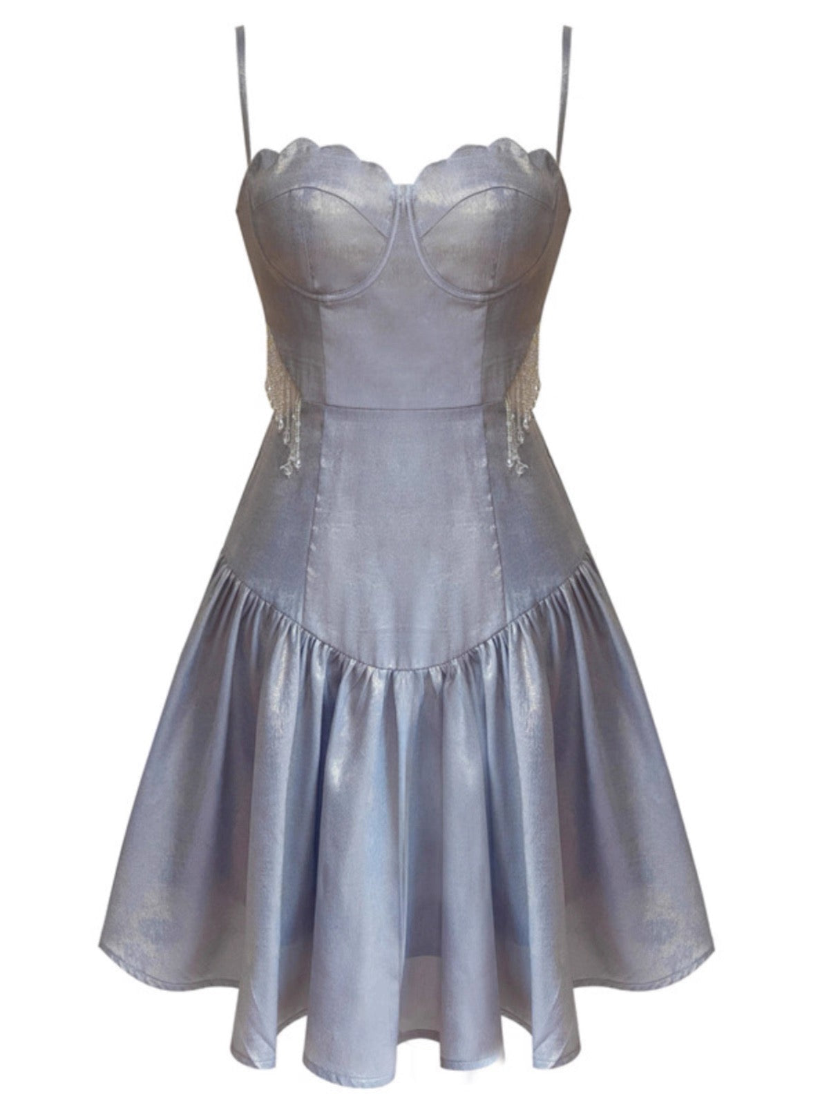 Vestido corto de fiesta con tirantes finos, corte A, para graduación, cóctel, para estudiantes de secundaria, DH2205