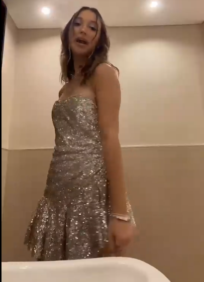Vestido corto de fiesta formal plateado con lentejuelas, sin tirantes y corte modesto, para escuela secundaria, para 18 cumpleaños, graduación, cóctel, DH2228