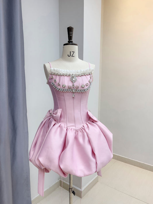 Vestido de fiesta modesto con tirantes finos de satén, corto, formal, para regreso a casa, para estudiantes de secundaria, para cumpleaños número 18, vestido de graduación, vestido de cóctel DH2289