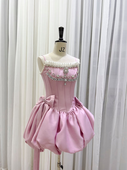 Vestido de fiesta modesto con tirantes finos de satén, corto, formal, para regreso a casa, para estudiantes de secundaria, para cumpleaños número 18, vestido de graduación, vestido de cóctel DH2289