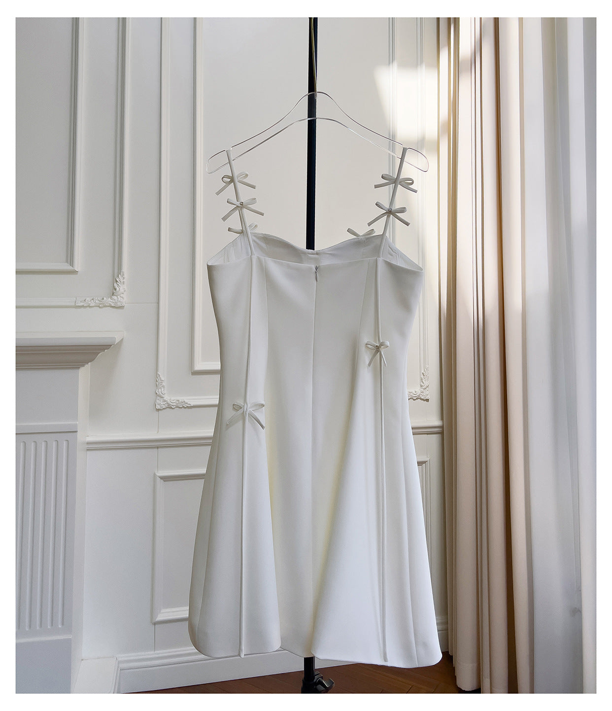 Vestidos blancos cortos de fiesta formales de graduación, corte A, tirantes finos, para estudiantes de secundaria, para cumpleaños número 21, minivestidos de cóctel DH2295