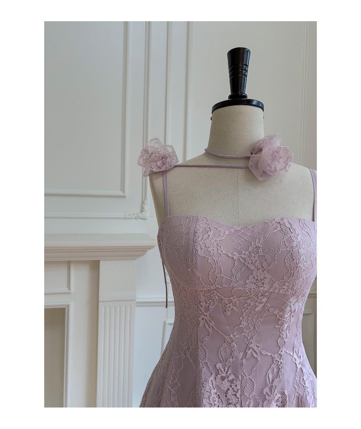 Vestidos cortos de fiesta formales de encaje rosa con tirantes finos y corte en A para la escuela secundaria, vestidos cortos para el 21.º cumpleaños, vestidos de graduación, mini vestidos de cóctel DH2303