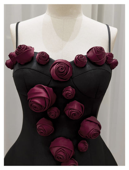 Hermoso vestido de fiesta con tirantes finos, vestido negro corto, vestidos formales de bienvenida para secundaria, atuendos cortos para 21 cumpleaños, vestido de graduación, mini vestidos de cóctel DH2305