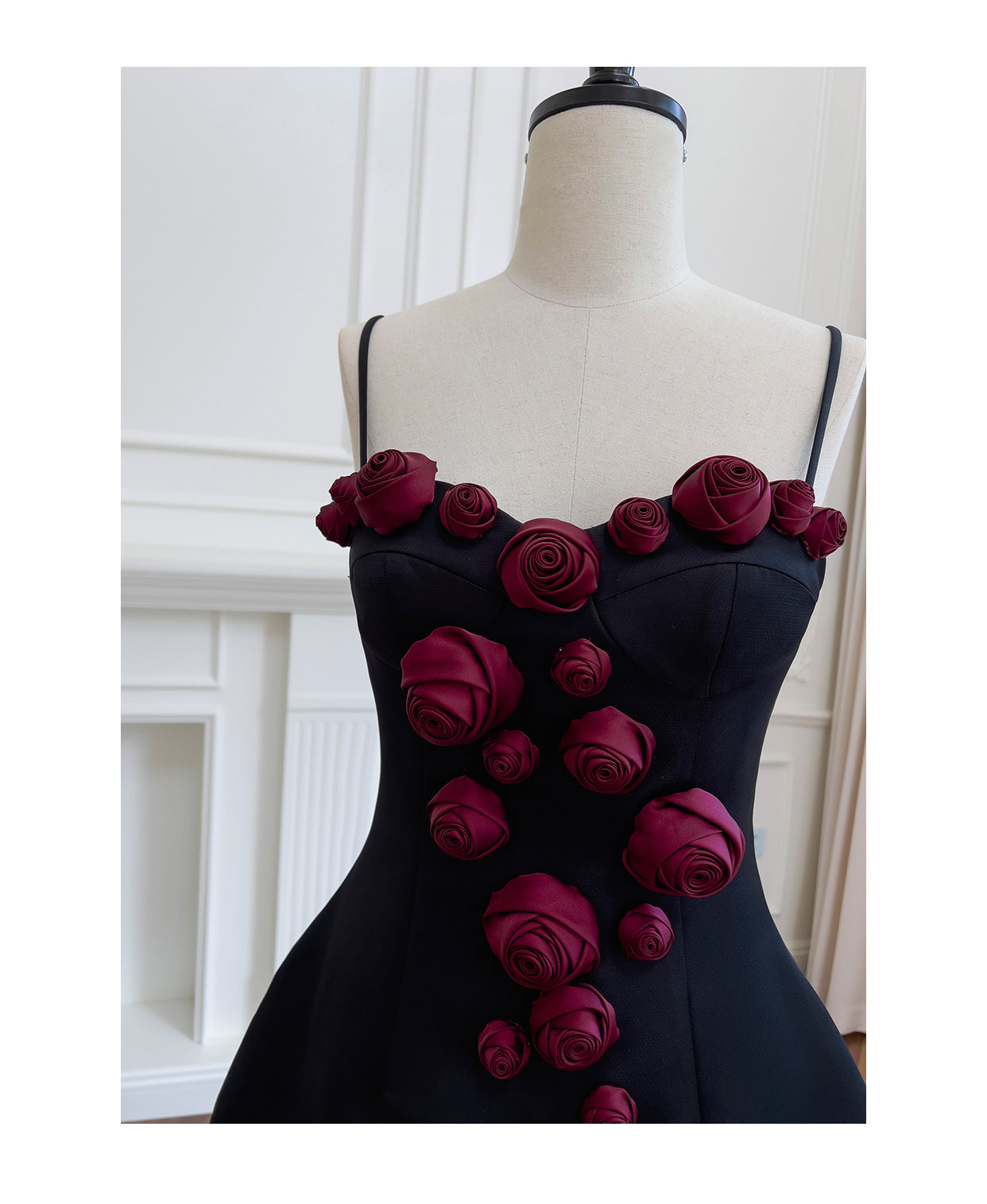 Hermoso vestido de fiesta negro con tirantes finos, corto, formal, para regreso a casa, para estudiantes de secundaria, para cumpleaños número 21, vestido de graduación, minivestido de cóctel DH2304