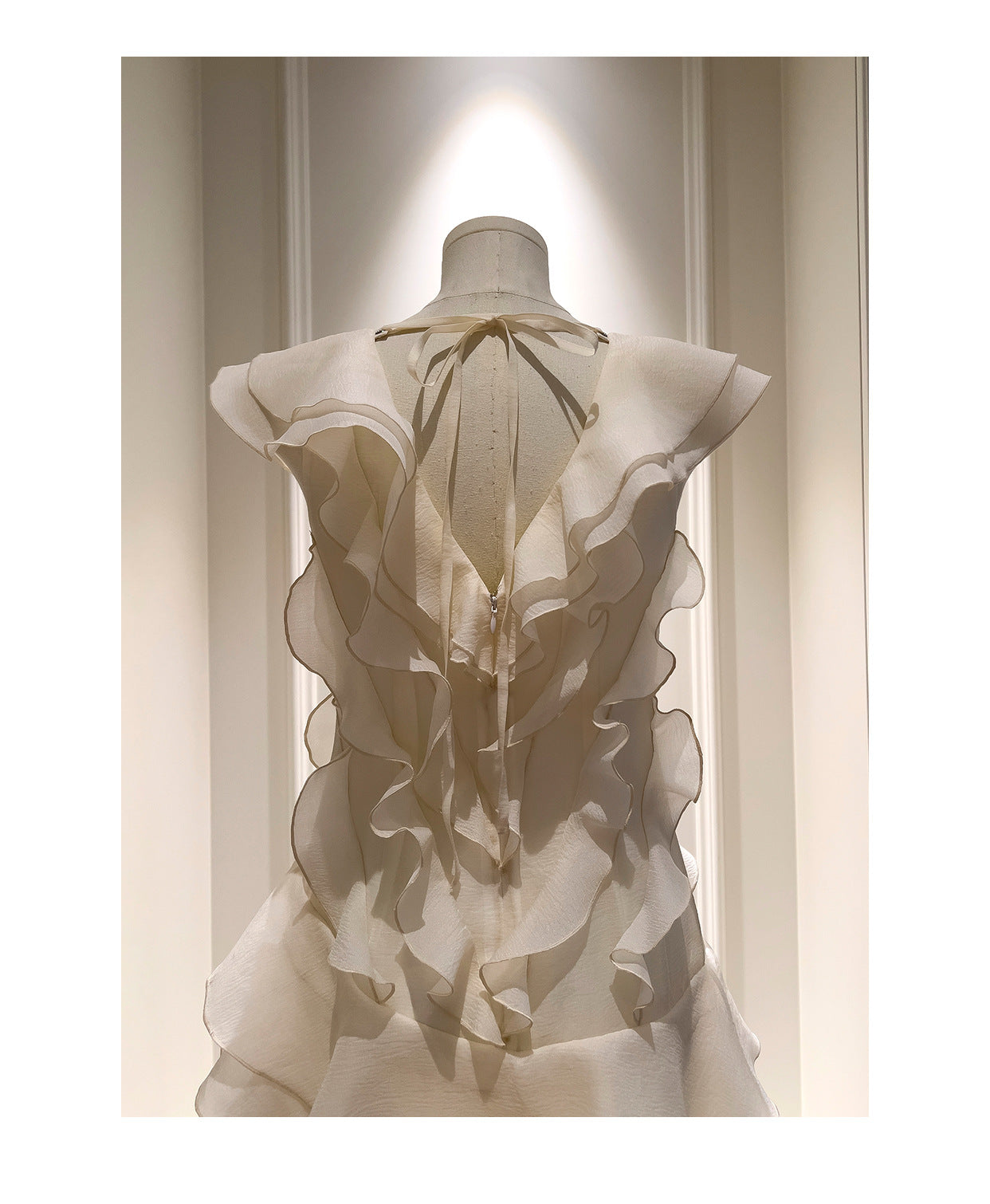 Hermosos vestidos de fiesta cortos de gasa color marfil con escote en V y corte A, para graduación, cóctel, para estudiantes de secundaria, DH2306