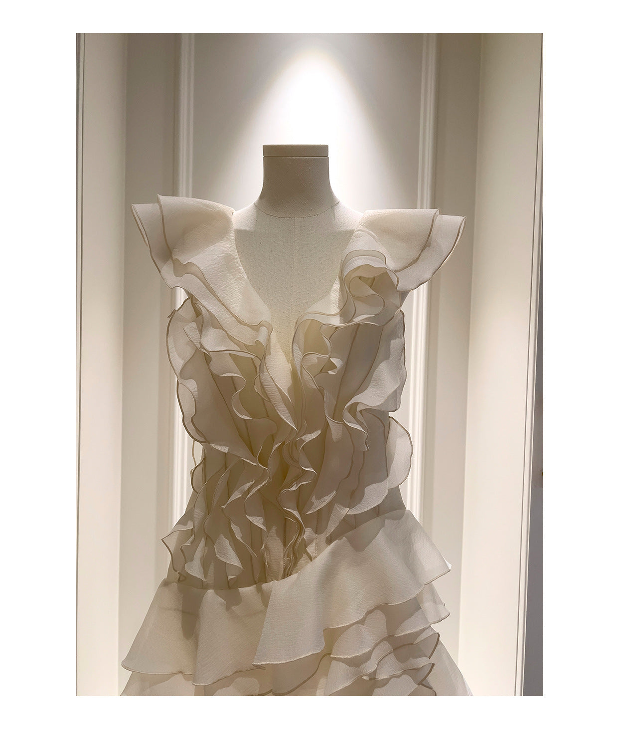 Hermosos vestidos de fiesta cortos de gasa color marfil con escote en V y corte A, para graduación, cóctel, para estudiantes de secundaria, DH2306
