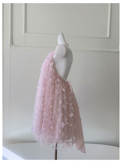Hermosos vestidos de fiesta de graduación con cuello alto, encaje rosa, corte A, para estudiantes de secundaria, cortos, para cumpleaños número 21, vestidos de graduación, mini vestidos de cóctel DH2307