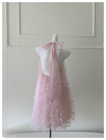 Hermosos vestidos de fiesta de graduación con cuello alto, encaje rosa, corte A, para estudiantes de secundaria, cortos, para cumpleaños número 21, vestidos de graduación, mini vestidos de cóctel DH2307
