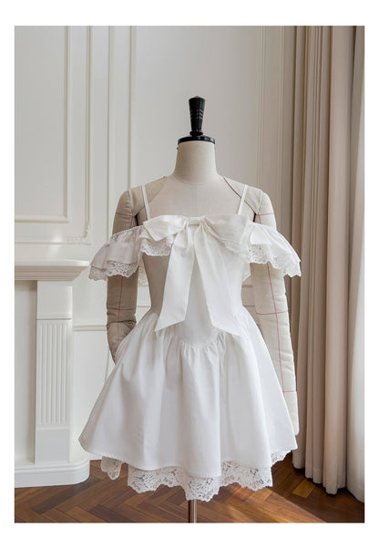 Hermosos vestidos blancos cortos de fiesta formales de corte A con hombros descubiertos para la escuela secundaria, vestidos cortos para el 21.º cumpleaños, vestidos de graduación, mini vestidos de cóctel DH2308