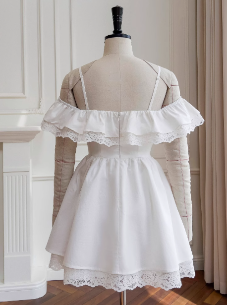 Hermosos vestidos blancos cortos de fiesta formales de corte A con hombros descubiertos para la escuela secundaria, vestidos cortos para el 21.º cumpleaños, vestidos de graduación, mini vestidos de cóctel DH2308
