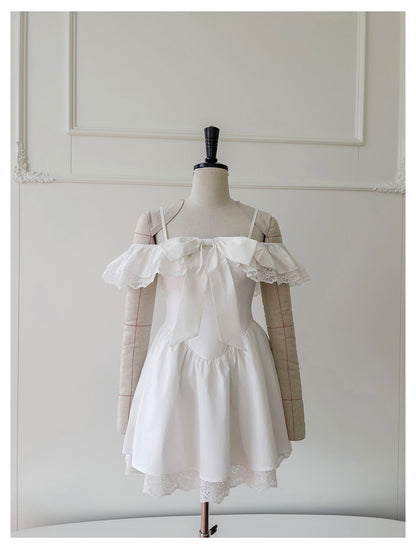 Hermosos vestidos blancos cortos de fiesta formales de corte A con hombros descubiertos para la escuela secundaria, vestidos cortos para el 21.º cumpleaños, vestidos de graduación, mini vestidos de cóctel DH2308