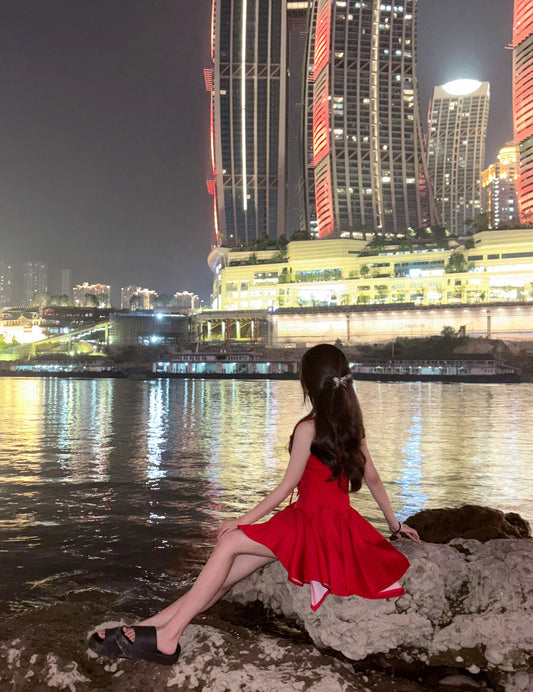 Hermosos vestidos de fiesta de satén rojo, corte A, para el regreso a casa, cortos, para el 21.º cumpleaños, de graduación, minivestidos de cóctel DH2455