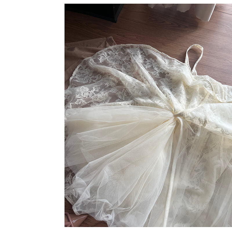 Hermosos vestidos de fiesta formales de encaje blanco con escote cuadrado y corte A, vestidos cortos para cumpleaños número 16, vestidos de graduación, mini vestidos de cóctel DH2473