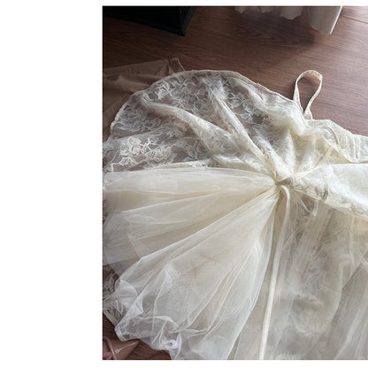 Hermosos vestidos de fiesta formales de encaje blanco con escote cuadrado y corte A, vestidos cortos para cumpleaños número 16, vestidos de graduación, mini vestidos de cóctel DH2473