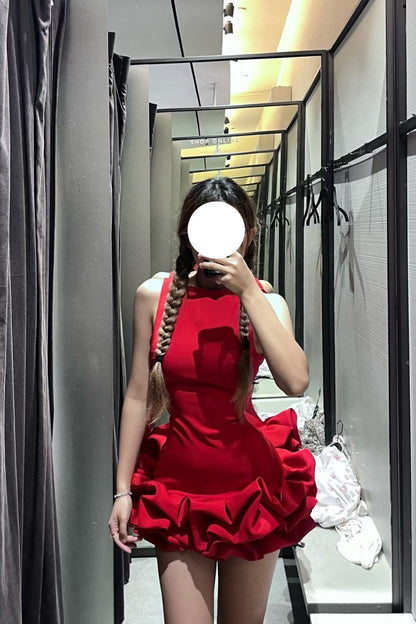 Sexy Sheath Scoop Neck Red Short Homecoming Dress Summer Hoco Dresses Mini Cocktail Dress DH2474