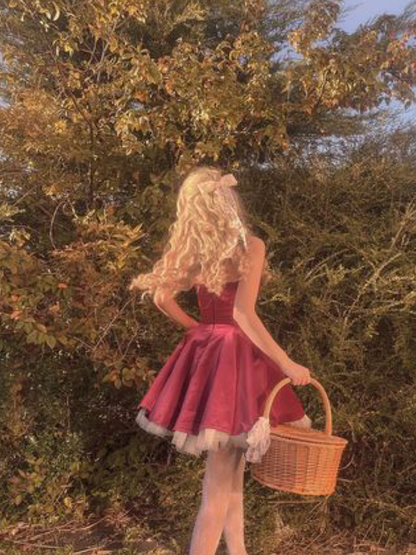 Hermosos vestidos formales de terciopelo con tirantes finos y corte en A para el regreso a casa, vestidos cortos para el 16.º cumpleaños, vestidos de graduación, mini vestidos de cóctel DH2476