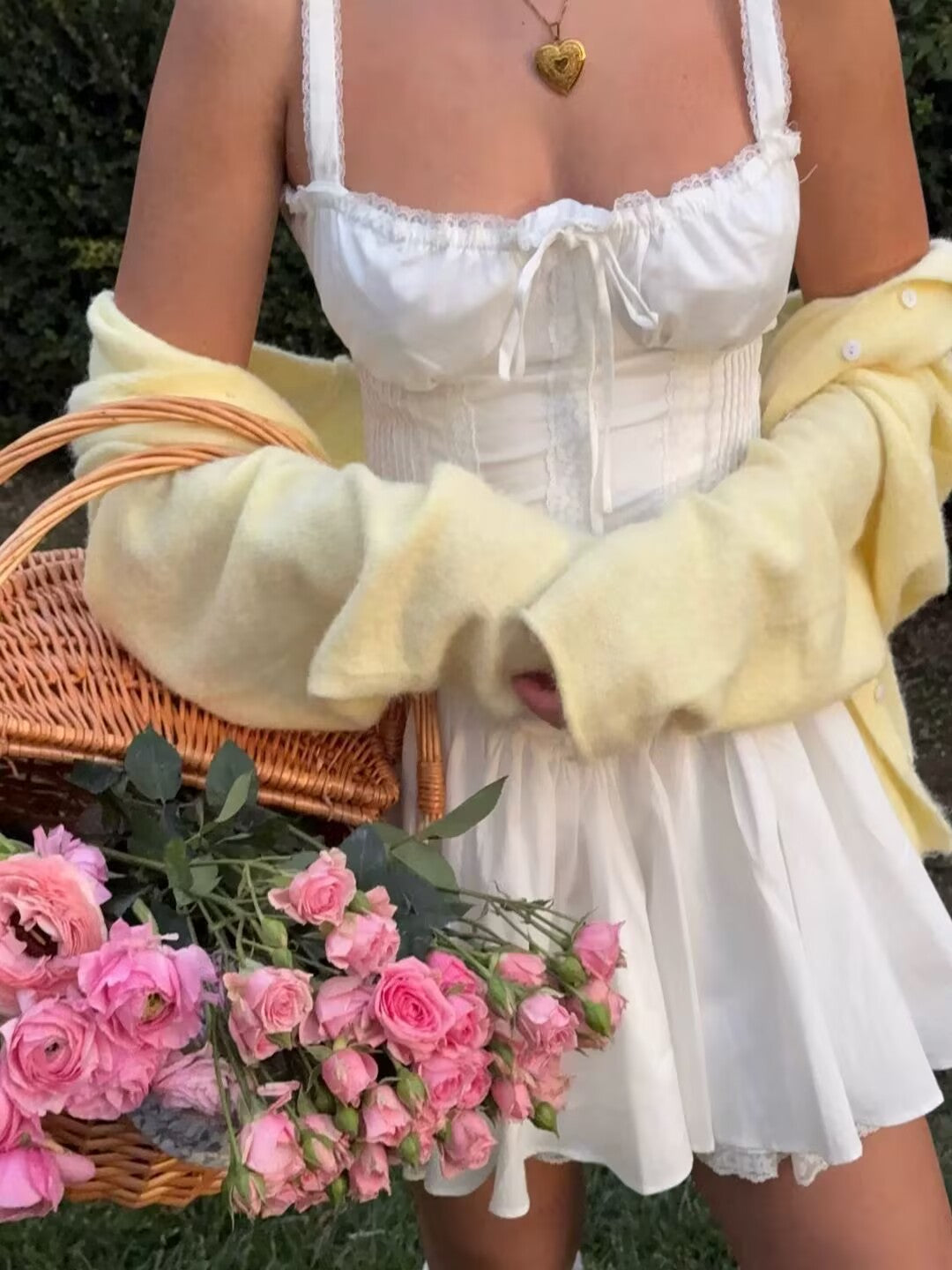 Vestido corto de encaje blanco con escote cuadrado y corte A para fiesta de bienvenida, minivestido de verano DH2482