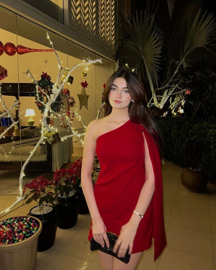 Hermosos vestidos formales rojos de fiesta, corte A, de un solo hombro, para cumpleaños número 18, vestidos de graduación, vestidos cortos de cóctel DH2492