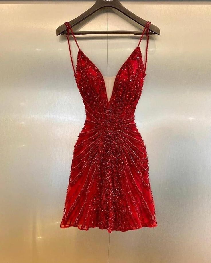 Vestidos de fiesta cortos de tul rojo con tirantes finos y corte A, de moda, para octavo grado, de verano, para escuela secundaria, DH252