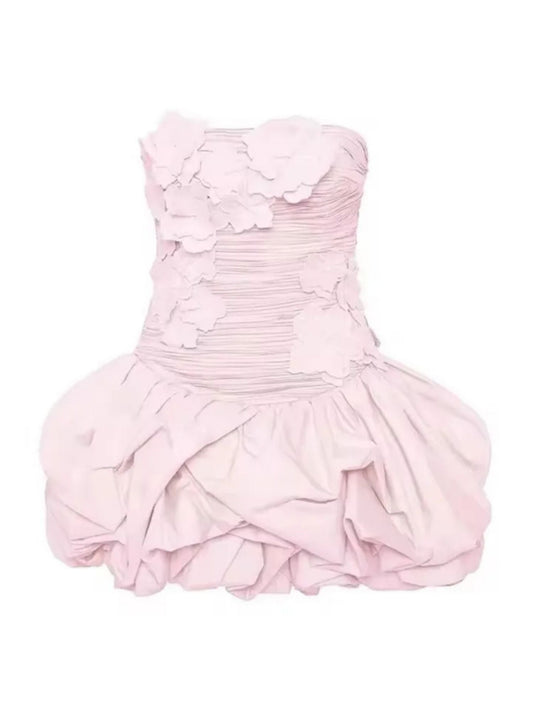 Vestido de fiesta modesto sin tirantes, de satén y encaje, para fiesta de bienvenida, corto, para cumpleaños número 16, vestido de graduación, minivestidos Hoco DH2540
