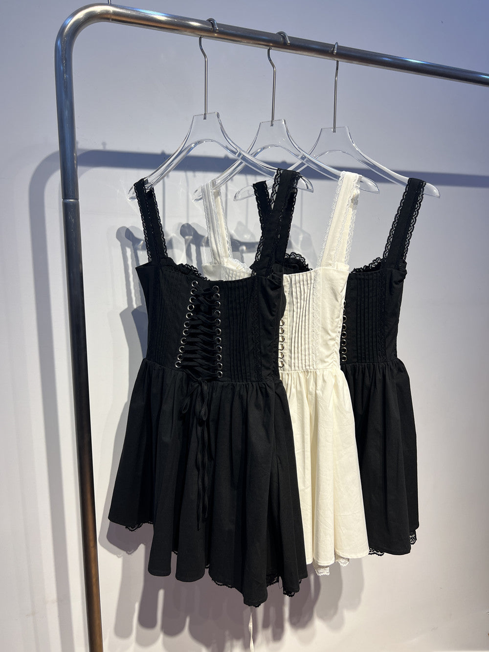 Vestido de fiesta de verano con escote cuadrado y encaje blanco, corte A, corto, para cóctel, DH2553