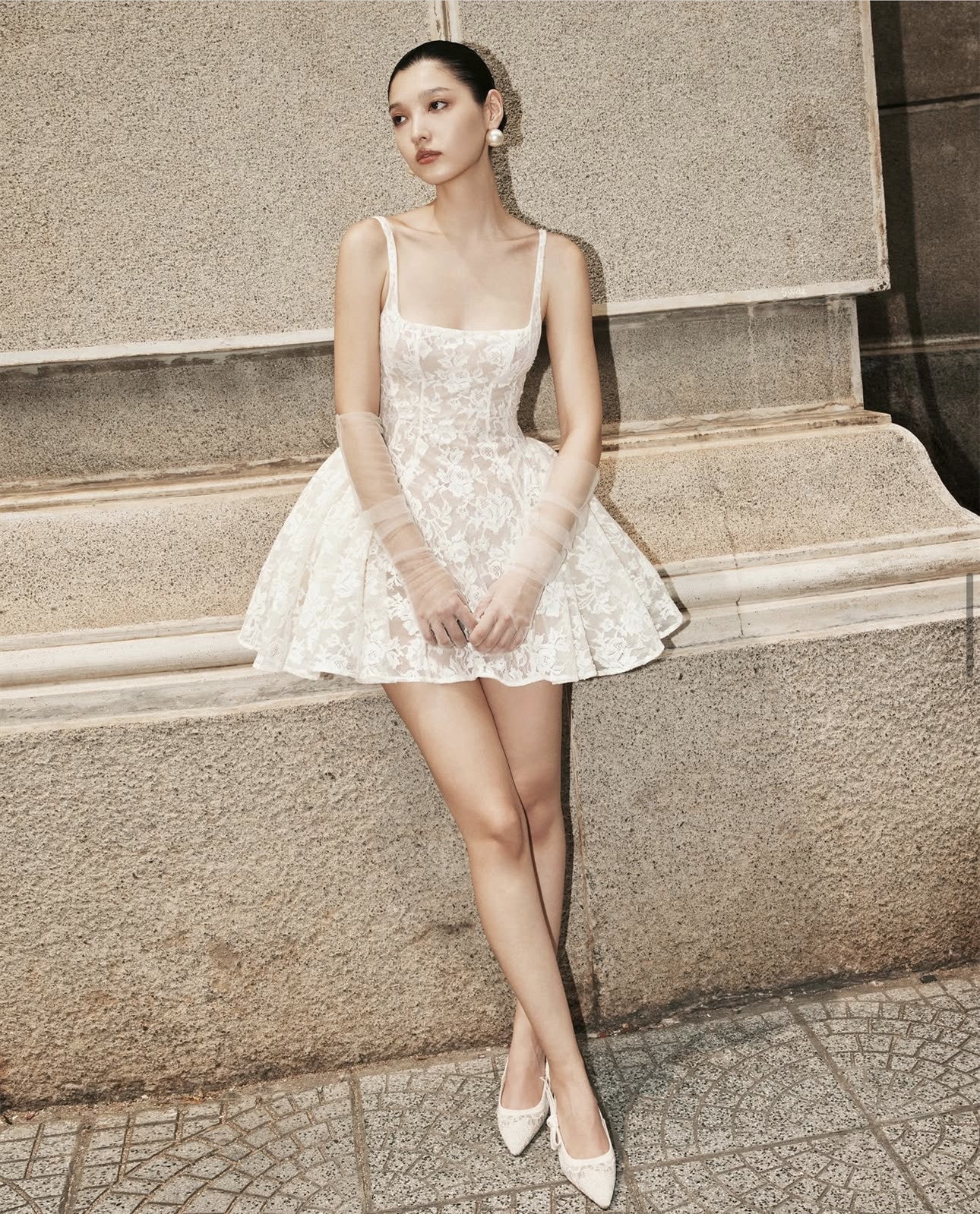Vestido de fiesta corto de encaje blanco cuadrado, minivestido formal para octavo grado, vestido de cóctel para secundaria, trajes Hoco DH2554