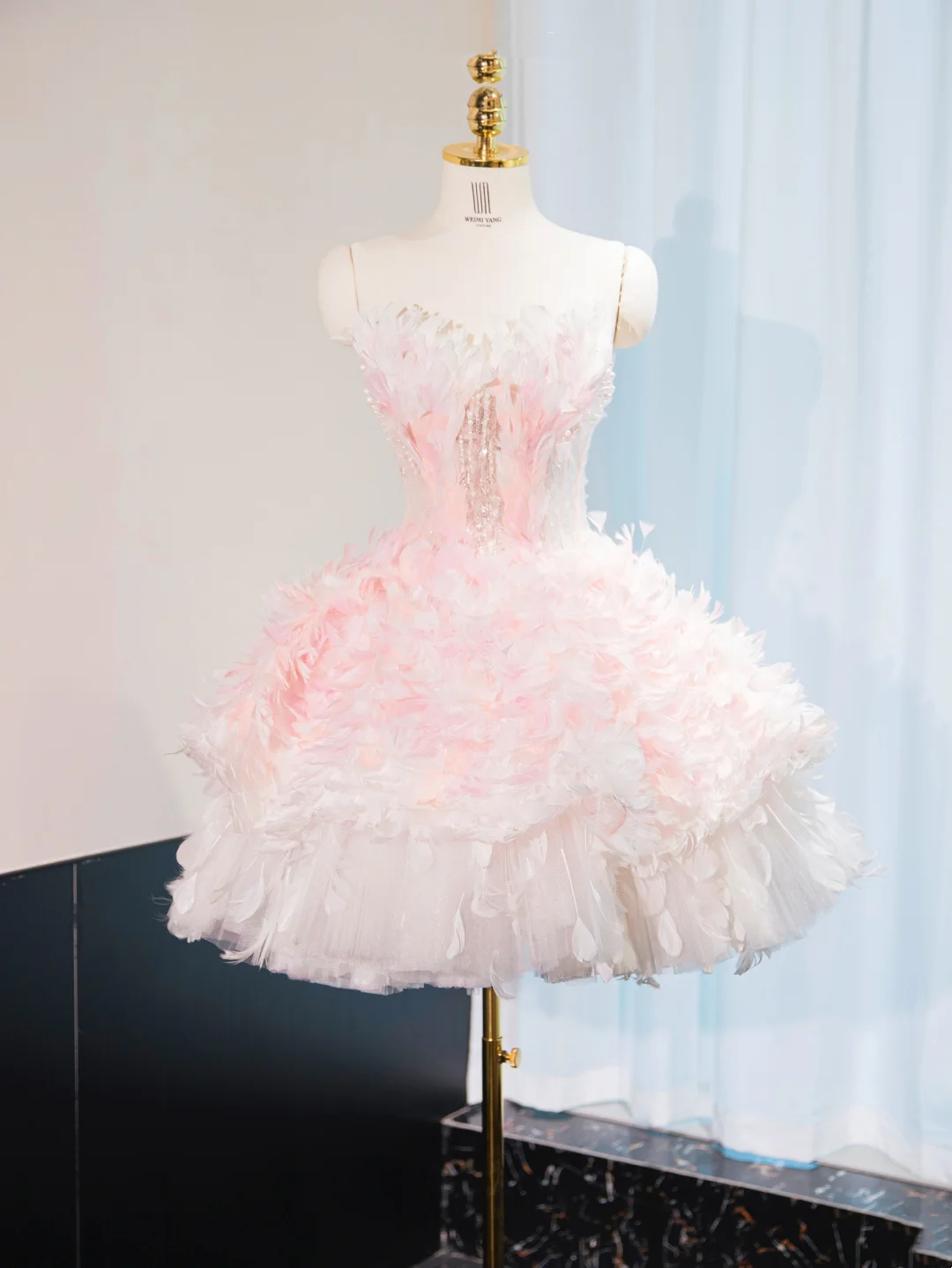 Vestido de fiesta corto de tul rosa claro con escote corazón, minivestido formal para octavo grado, vestido de cóctel para secundaria, trajes Hoco DH2562