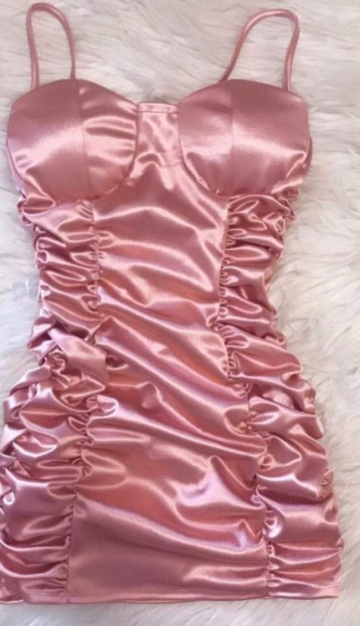Vestido corto de satén rosa con tirantes finos, estilo moderno, para fiesta de 8.º grado, de verano, para escuela secundaria, DH262