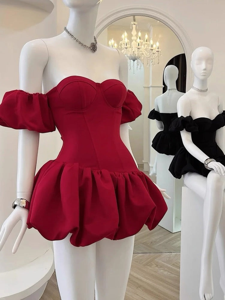 Hermoso vestido de fiesta corto de satén blanco con hombros descubiertos para graduación de octavo grado, vestido de cóctel para secundaria, trajes Hoco DH2627