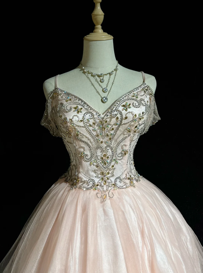 Vestido corto rosa claro con tirantes finos, minivestido formal para fiesta de bienvenida, fiesta de graduación, DH2649