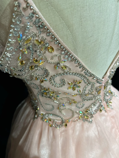 Vestido corto rosa claro con tirantes finos, minivestido formal para fiesta de bienvenida, fiesta de graduación, DH2649
